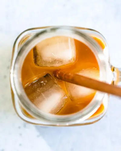 Café gelado com especiarias de abóbora