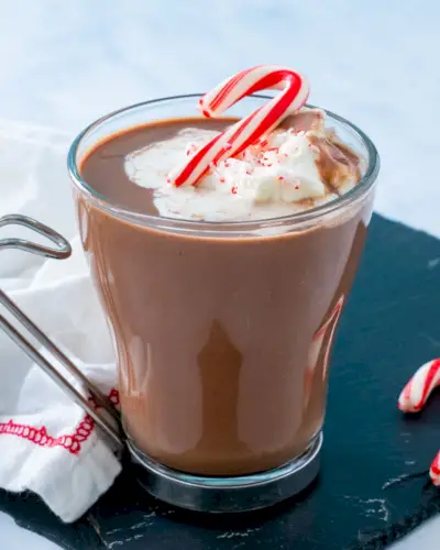 Peppermint Schnapps horúca čokoláda