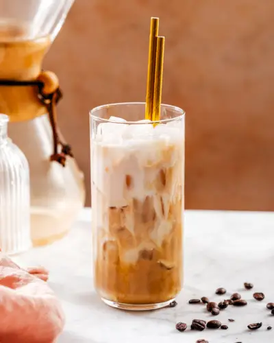 Café gelado de baunilha