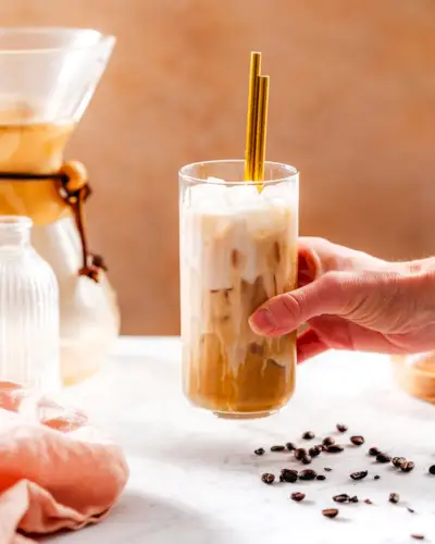 Café gelado de baunilha