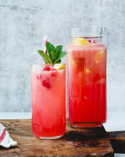 Receita de limonada de framboesa
