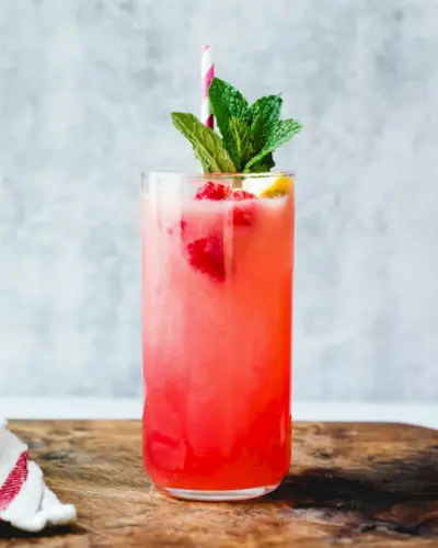 Receita de limonada de framboesa