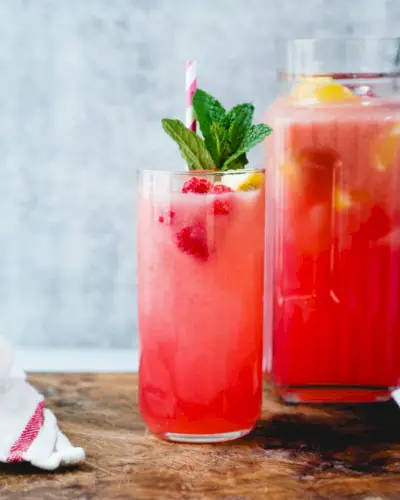 Limonada de framboesa