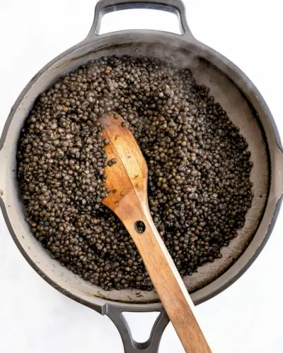 Rezept für gewürzte schwarze Linsen