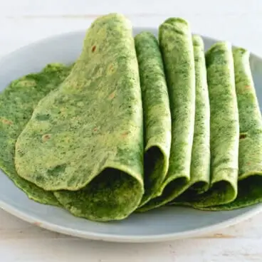Tortilhas caseiras de espinafre | receita de tortilha saudável | tortilha de espinafre