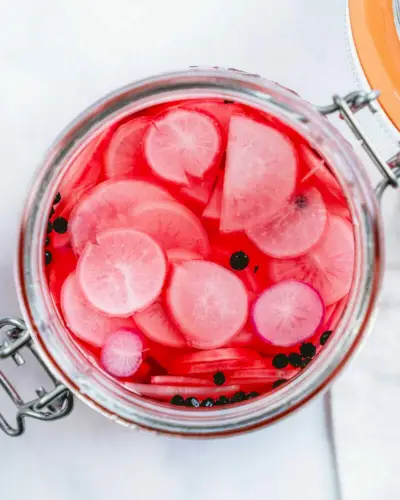 Receita rápida de rabanete em conserva