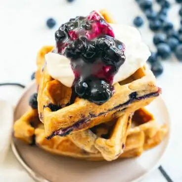 Blaubeerwaffeln