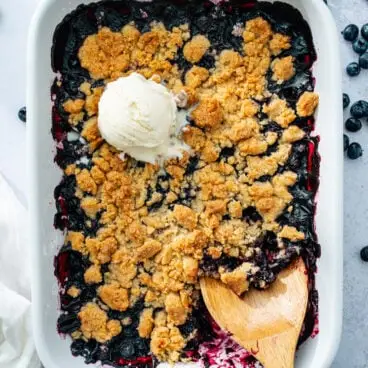 Blaubeer-Crumble