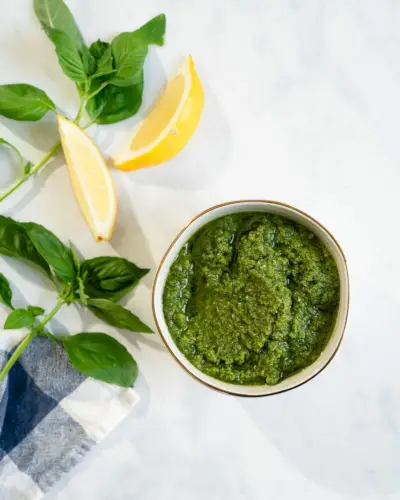 Pesto de basilic et de noix de cajou