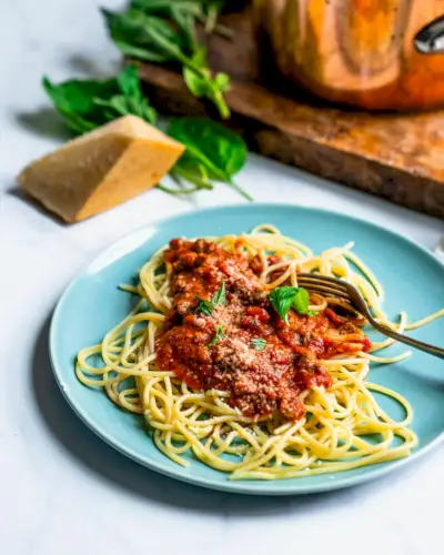 Receita de espaguete vegetariano