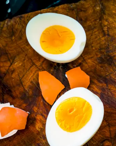Huevos duros al vapor