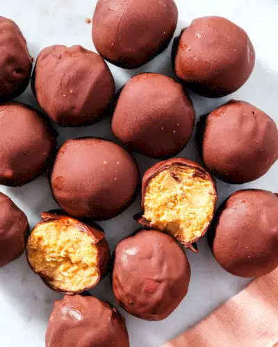 Bolas de manteiga de amendoim