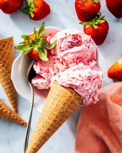Recette de glace à la fraise