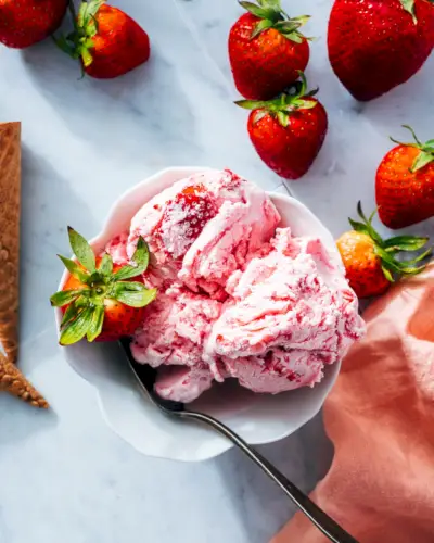 Glace à la fraise