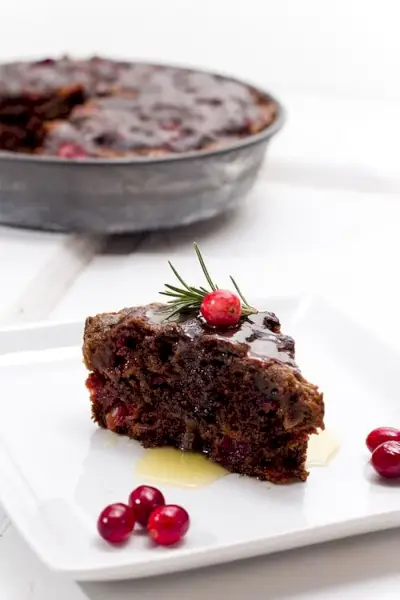 Pudim de Natal | Pudim de Cranberry com Molho de Manteiga