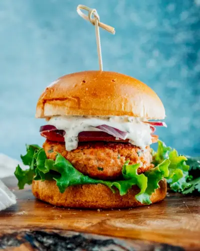 la recette du burger au saumon