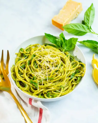 Spaghettis au pesto