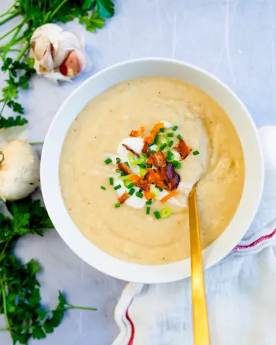Sopa de batata vegana