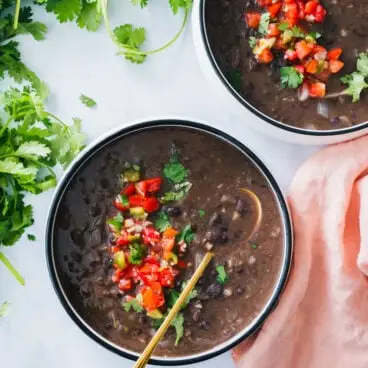 Receita de sopa de feijão preto