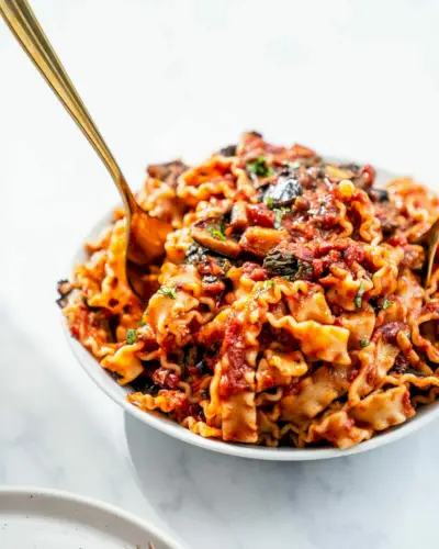 Mafaldine con melanzane