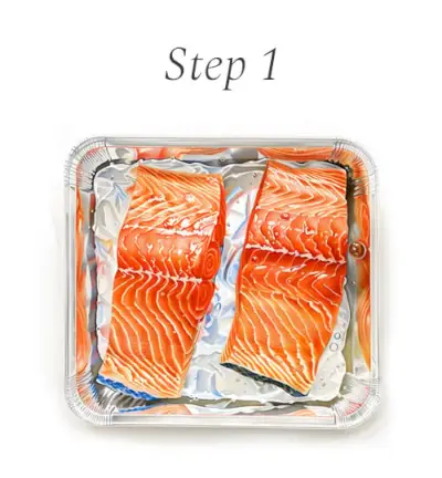 Gebackener Lachs Schritt 1
