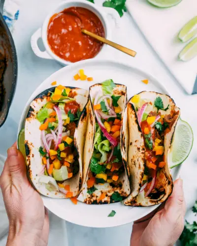 Tacos di fagioli fritti