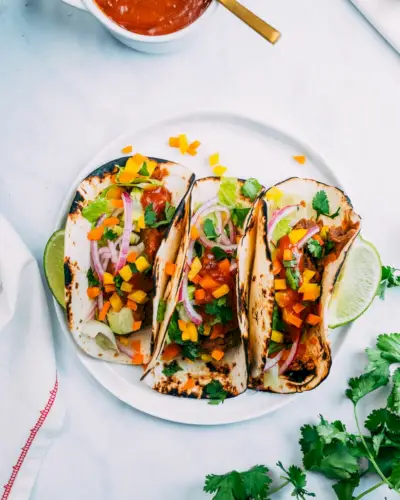Tacos di fagioli fritti