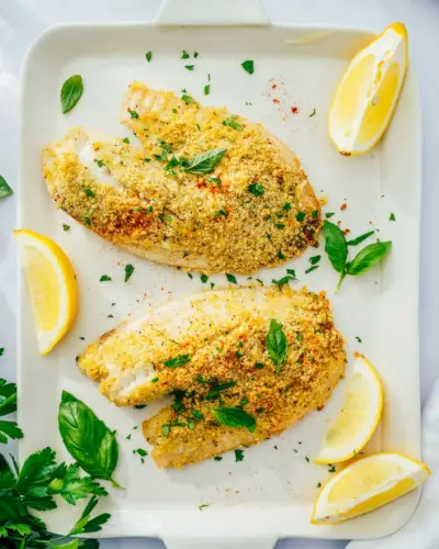 Tilapia in crosta di parmigiano