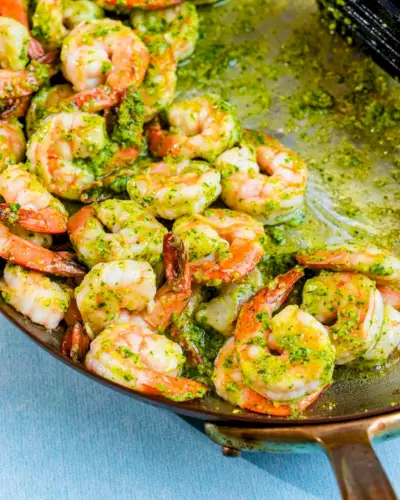 Gamberetti al pesto