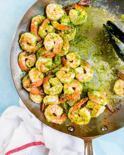 Gamberetti al pesto