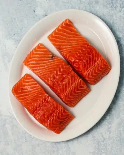 Saumon sur assiette
