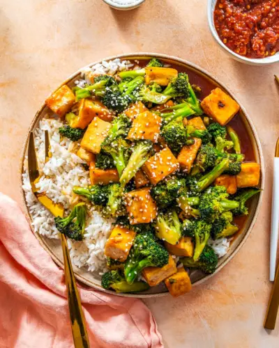 Tofu Brócolis Frito