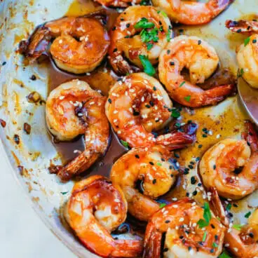 Crevettes au miel et à l'ail