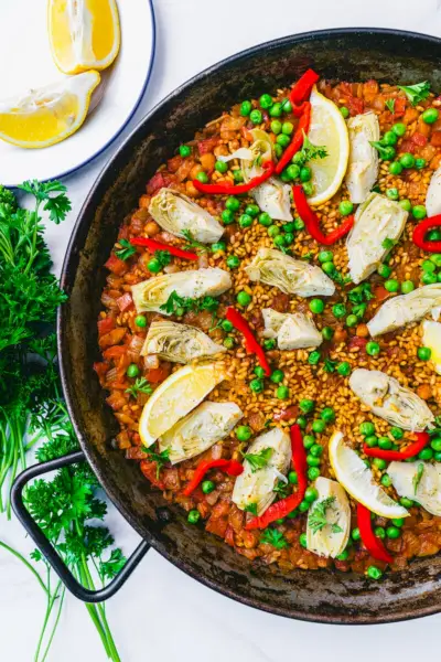 Vegetarisches Paella-Rezept