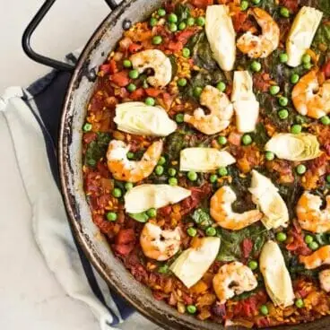 Einfache Paella mit geräuchertem Paprika
