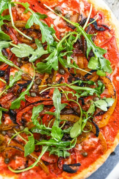 Reichhaltiges, vegetarisches und gesundes Pizzarezept