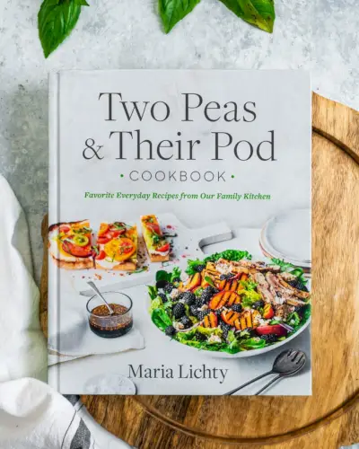 Duas ervilhas e seu livro de receitas de vagens