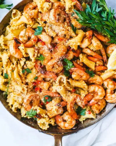 Pâtes aux crevettes cajun