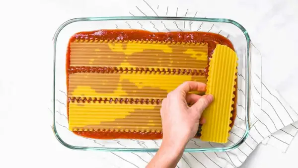 Strati di lasagne: passaggio 1