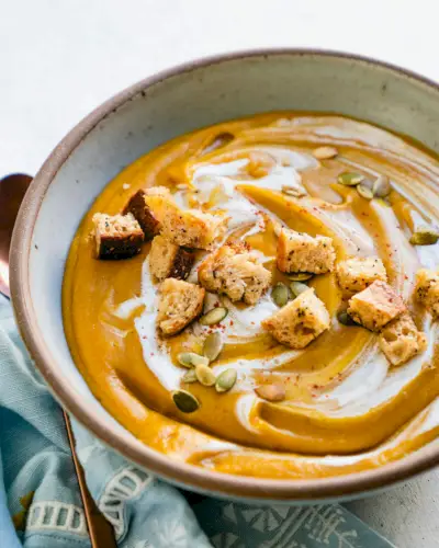 Sopa de Abóbora com Lentilhas