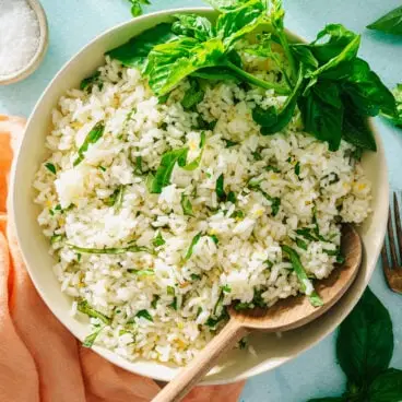 Arroz de manjericão