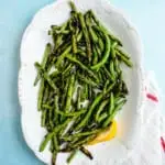 Feijão verde grelhado