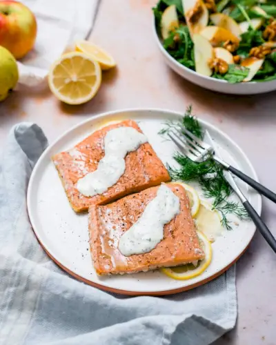 Salmão com endro e limão