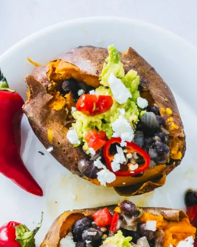 Batata doce recheada