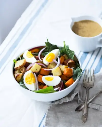 Salada de Batata Saudável com Ovo Cozido