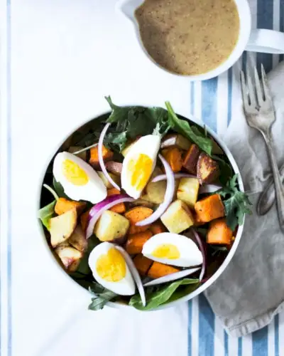 Salada de Batata Saudável com Ovo Cozido