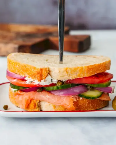 Sandwich au saumon fumé