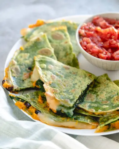 Recept na zeleninovú quesadillu | nápady na zdravú večeru pre deti | Sladká zemiaková quesadilla | Špenátová quesadilla | Zdravá quesadilla