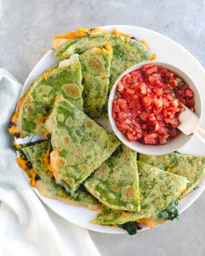 Recept na zeleninovú quesadillu | nápady na zdravú večeru pre deti | Sladká zemiaková quesadilla | Špenátová quesadilla | Zdravá quesadilla
