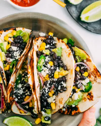 Recept na tacos z čiernej fazule